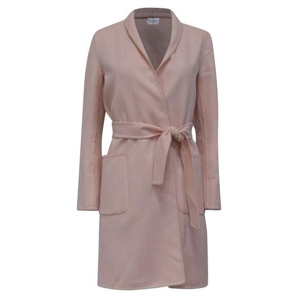 Max Mara Vintage Jackets & Blazers - Pre Loved Max Mara Vintage Belted Wool Coat Women pink Wool Coats